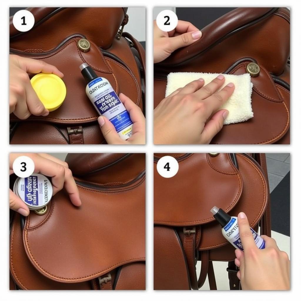 Steps to clean a leather horse saddle