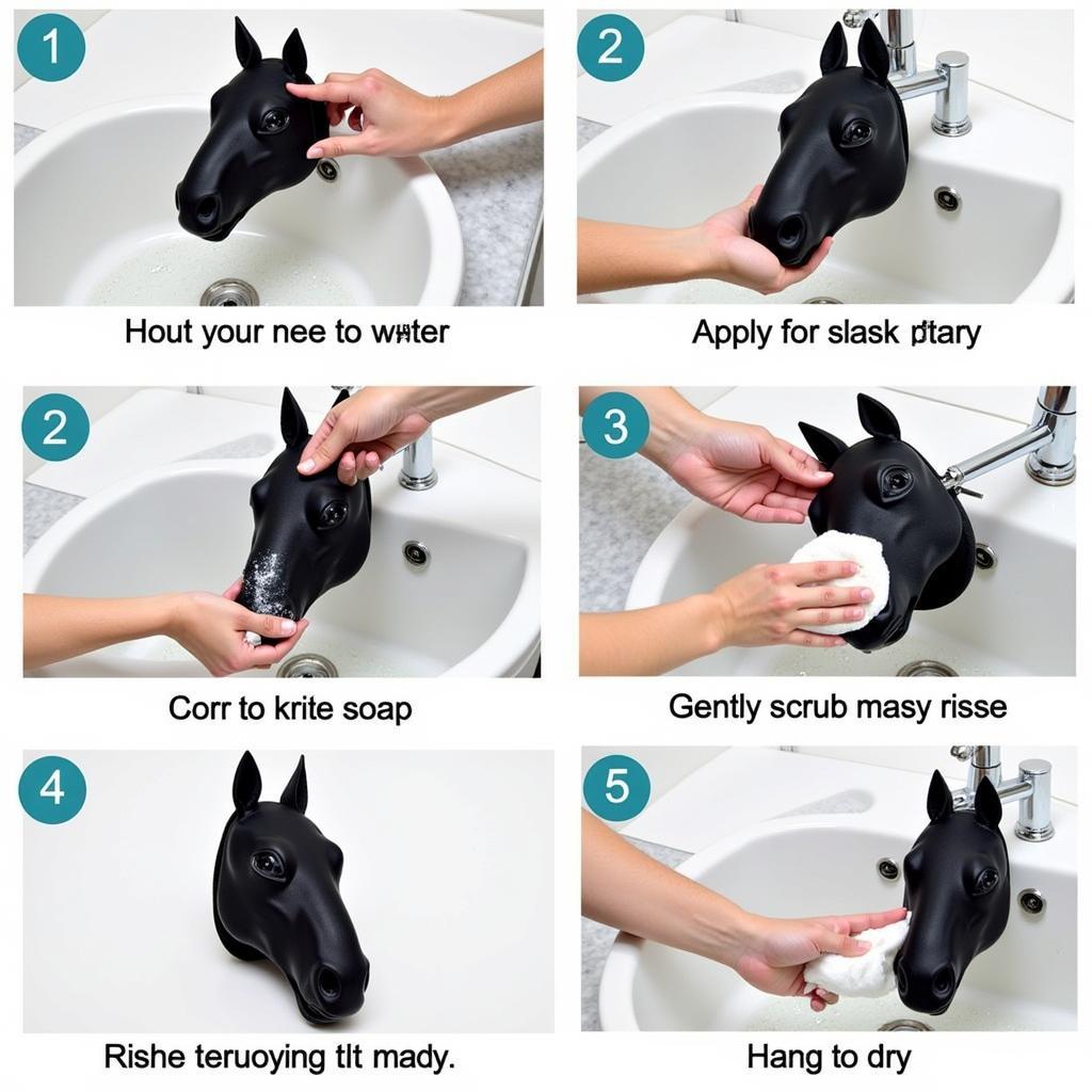 Steps to clean a horse fly mask