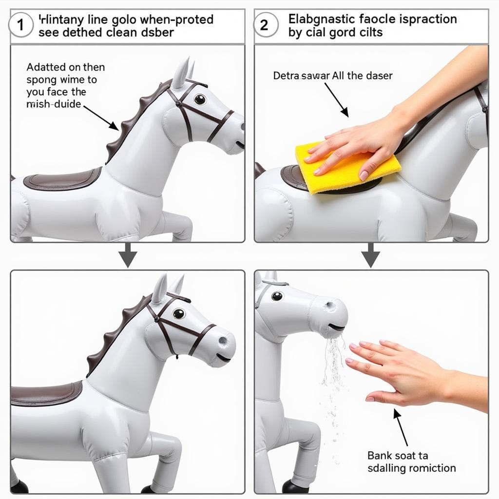 Proper Cleaning Technique for an Inflatable Horse