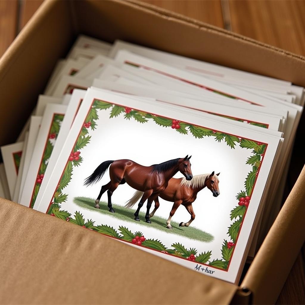 Convenience of Boxed Horse Christmas Cards