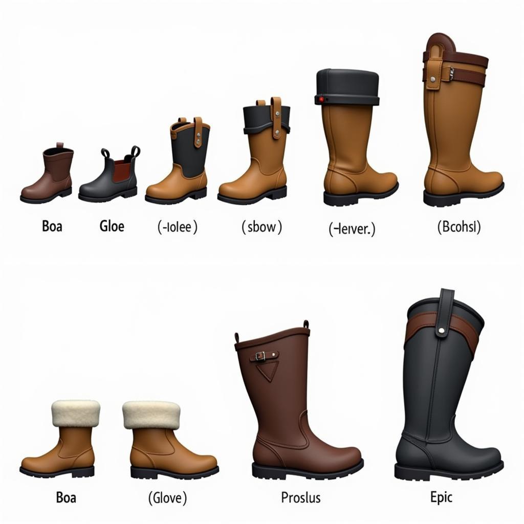 Various Easy Boot Styles and Sizes