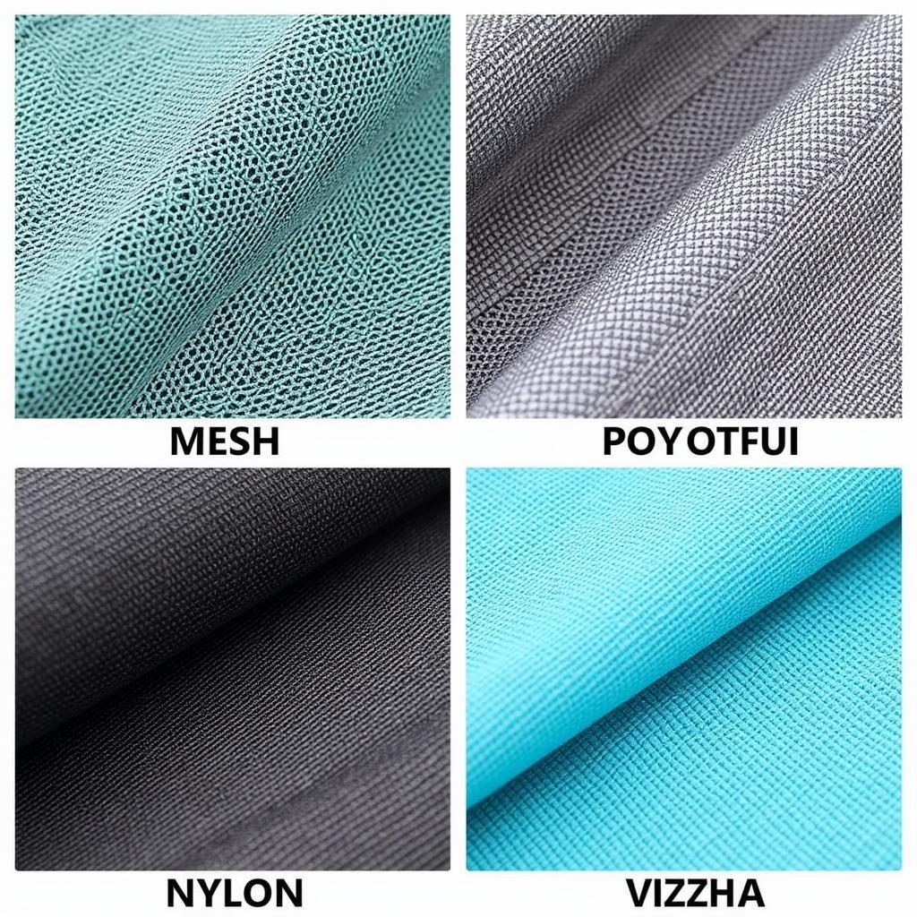 Close-up of different fly sheet materials, showcasing breathability and durability.