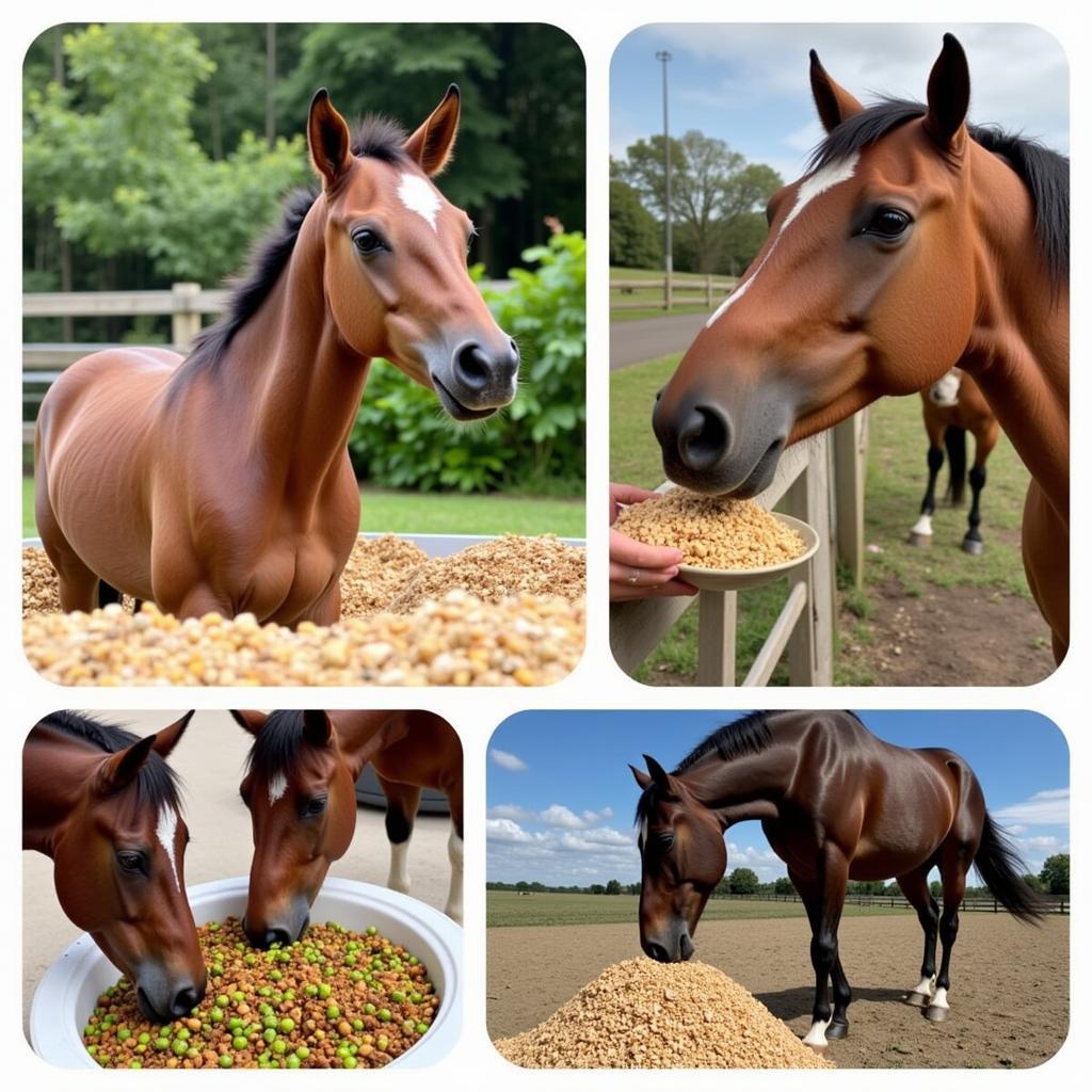 Different Horses in Various Feeding Scenarios