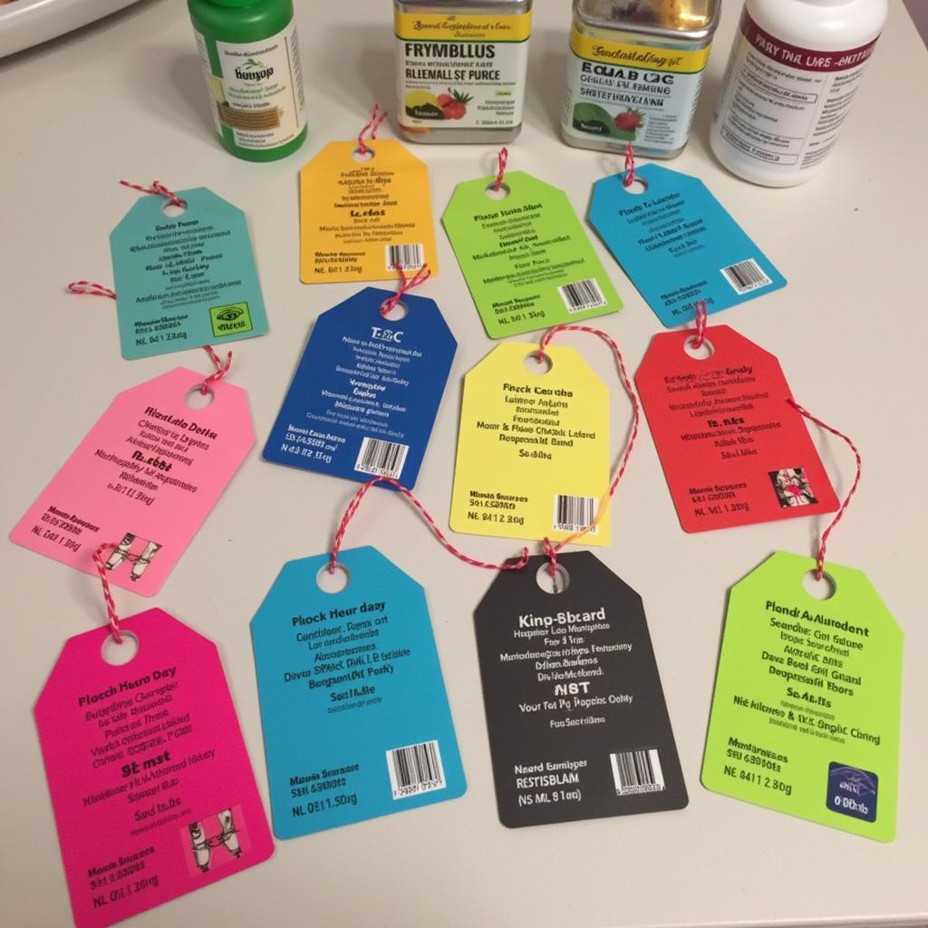 Different types of fly tags for horses