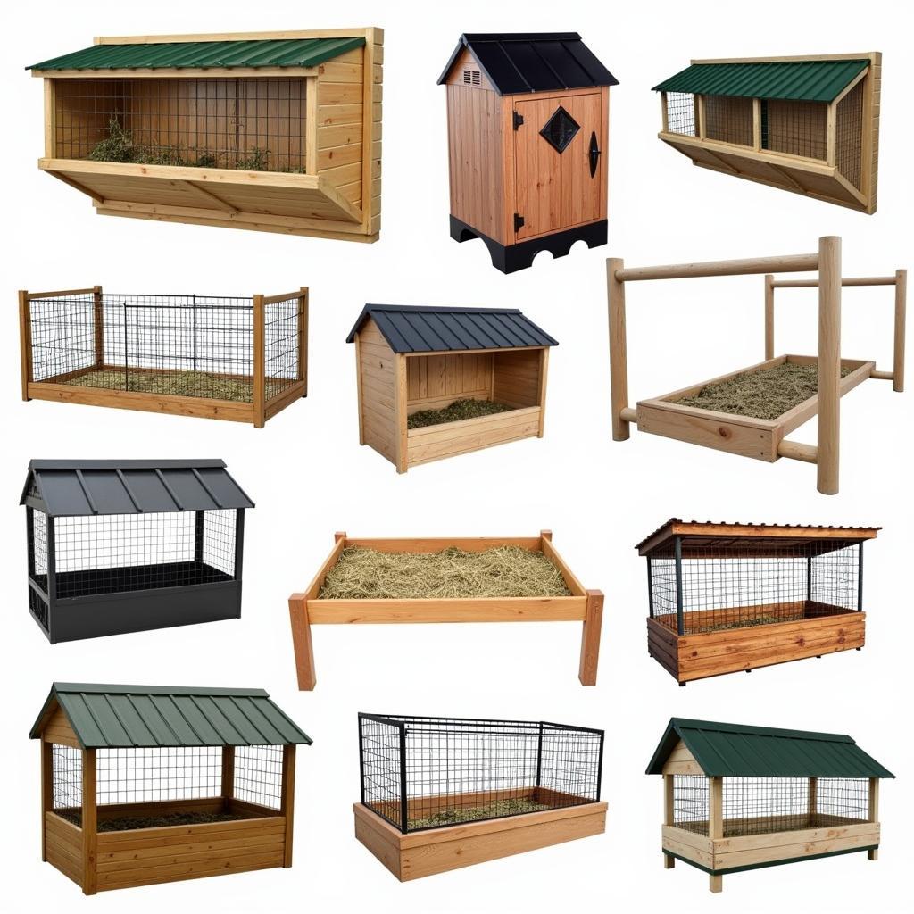 Different Types of Hay Feeders with Roofs