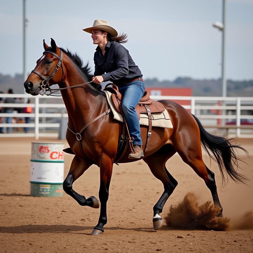 Draft Quarter Horse Cross in Action