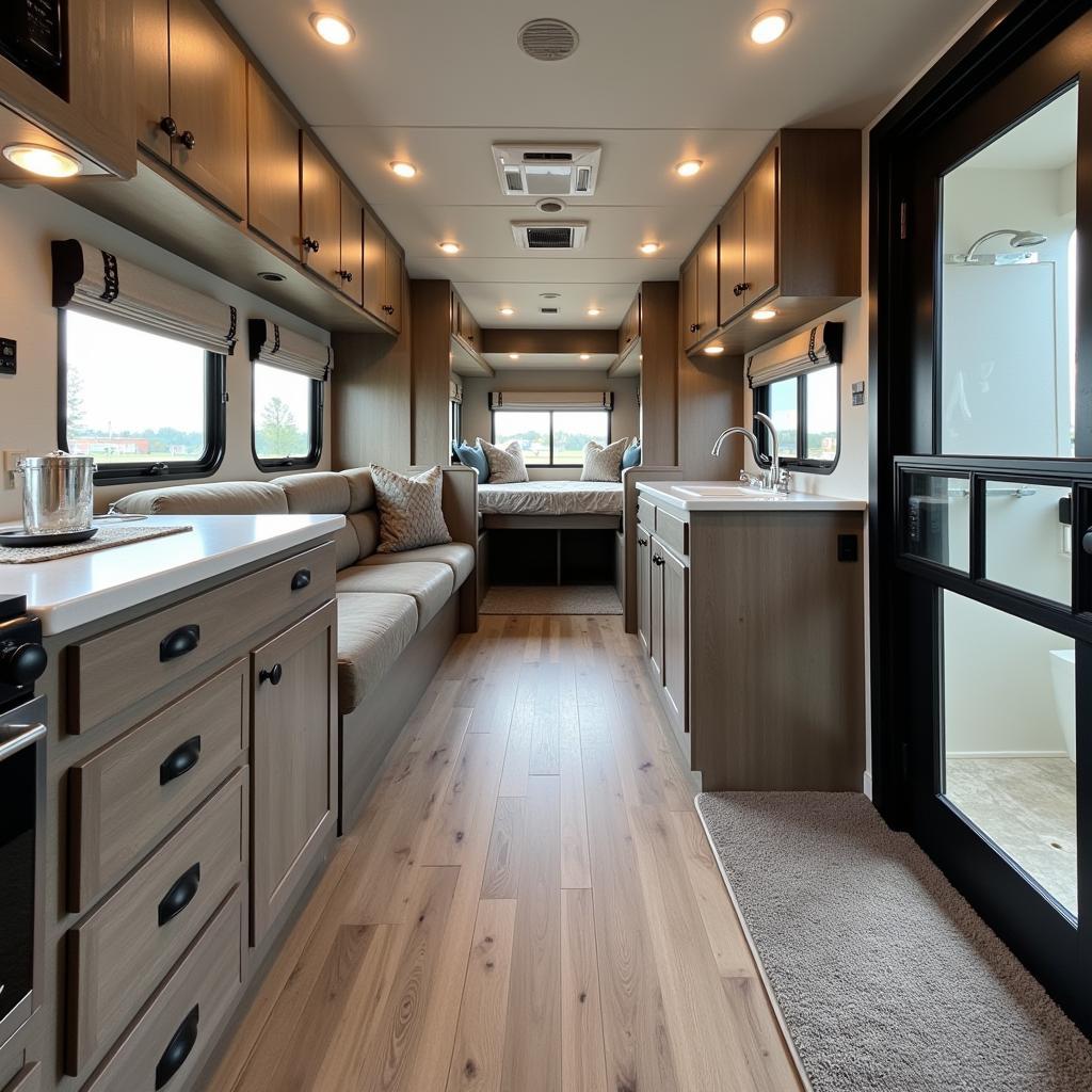 Luxurious Living Quarters Inside Dream Coach Trailer