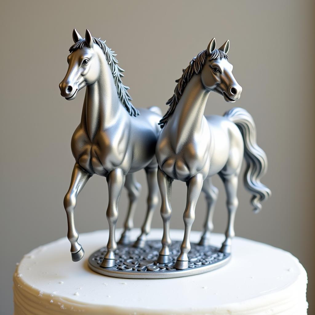 Elegant Horse Cake Topper for Weddings