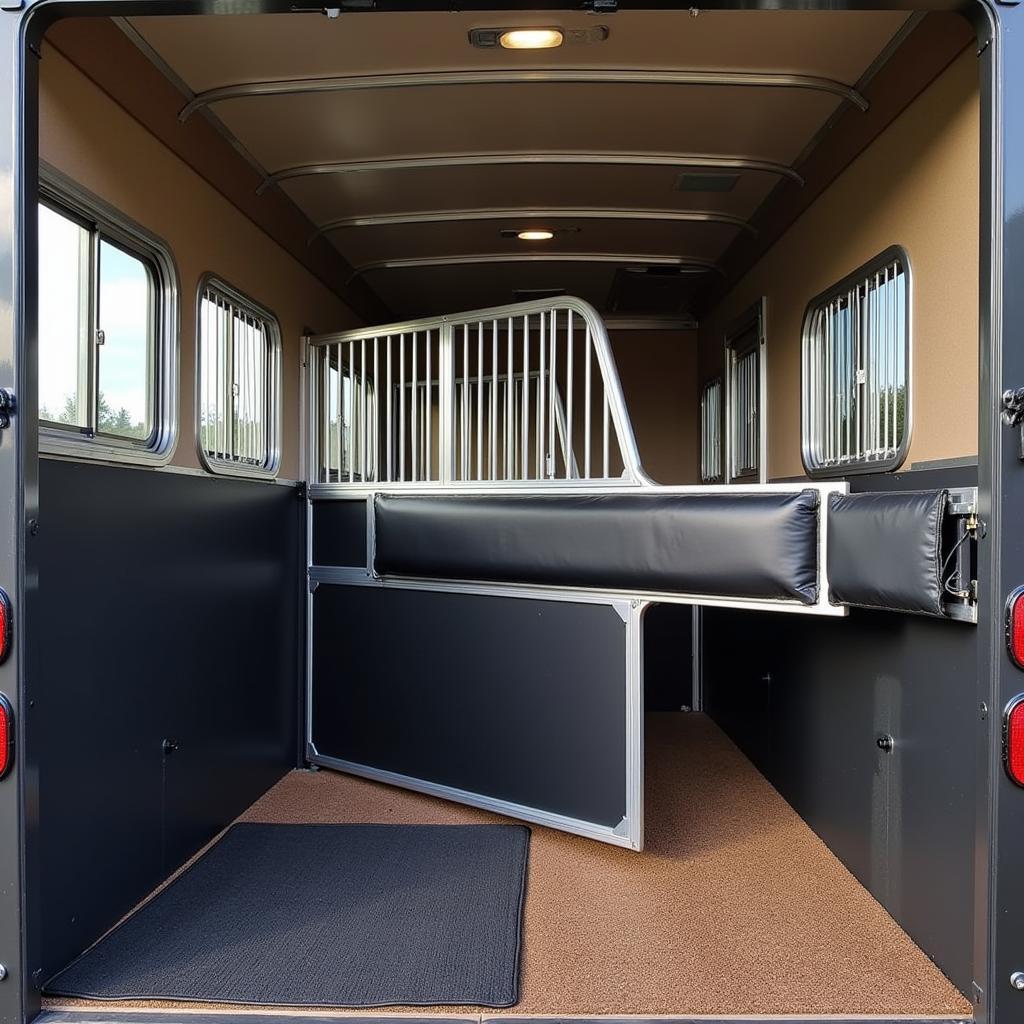 Luxurious Interior of an Elite Horse Trailer