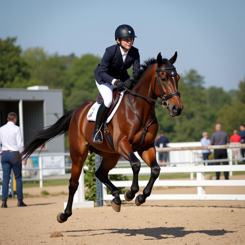 Equestrian Athlete in Competition