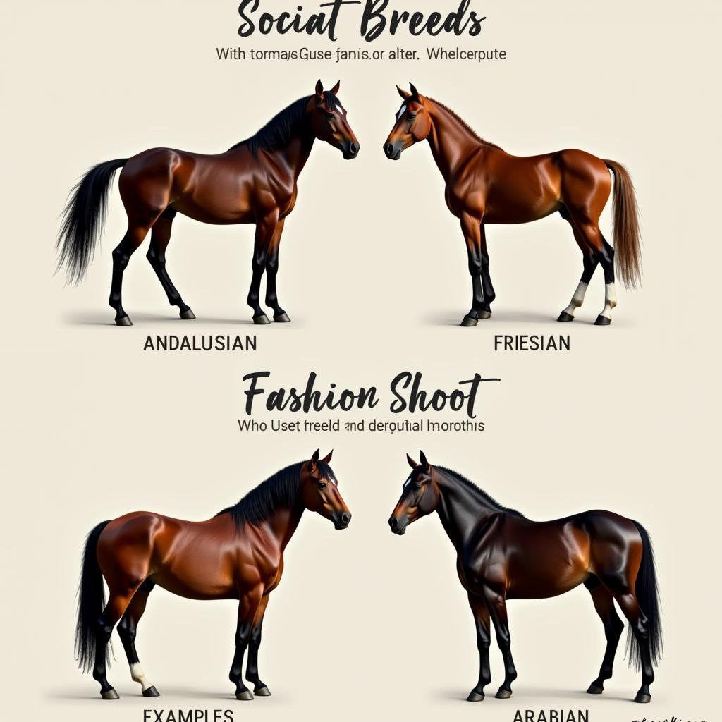 Horse Breed Selection for Fashion Shoots