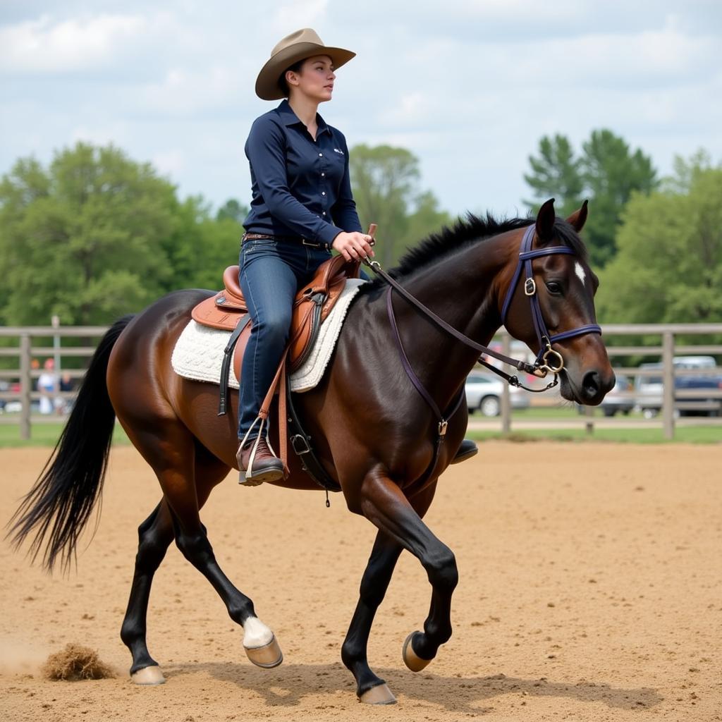 Friesian Quarter Horse Cross Riding Western