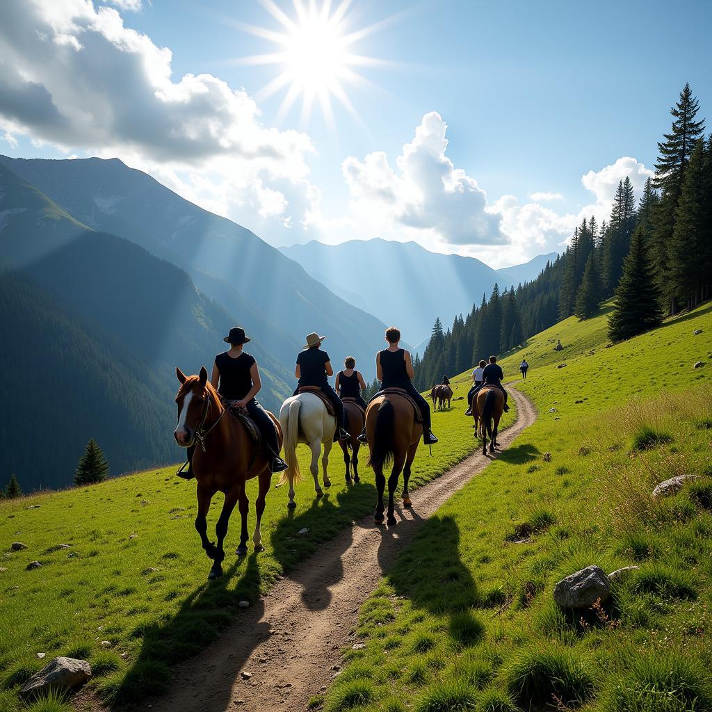 Guided Horse Tours in Georgia Mountain Trails