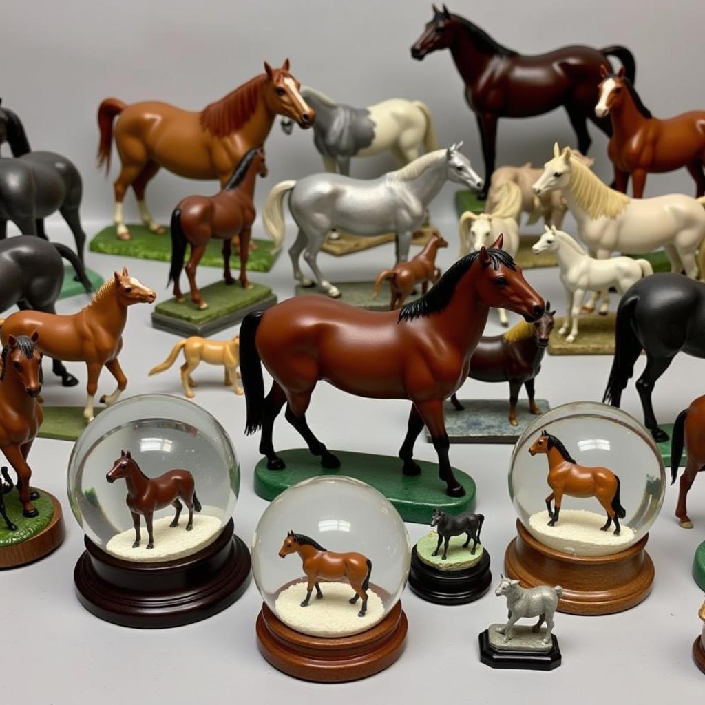 Collection of Globe Horse Figurines