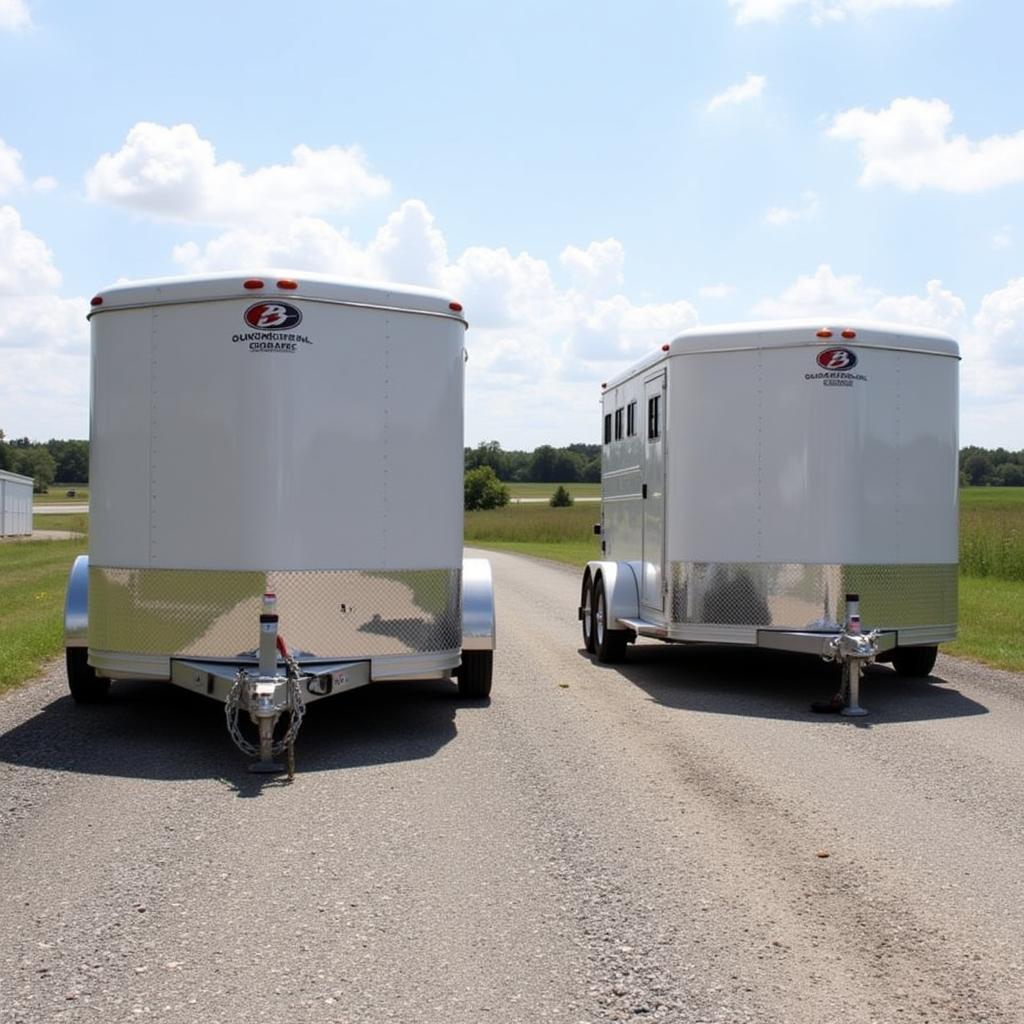 Comparison of gooseneck and bumper pull horse trailers