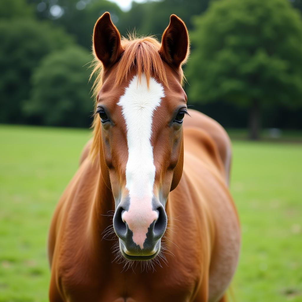 Healthy Horse with Bright Eyes