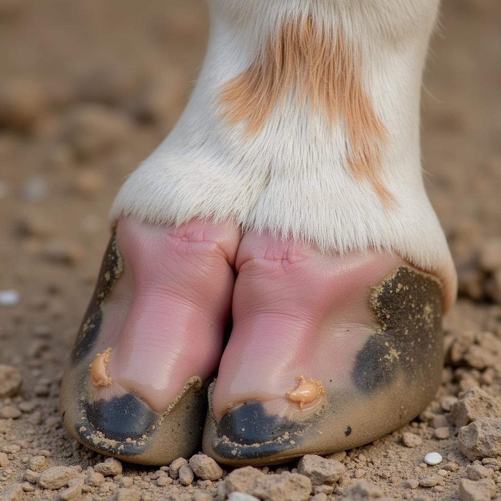 Healthy Horse Hoof After Thrush Treatment