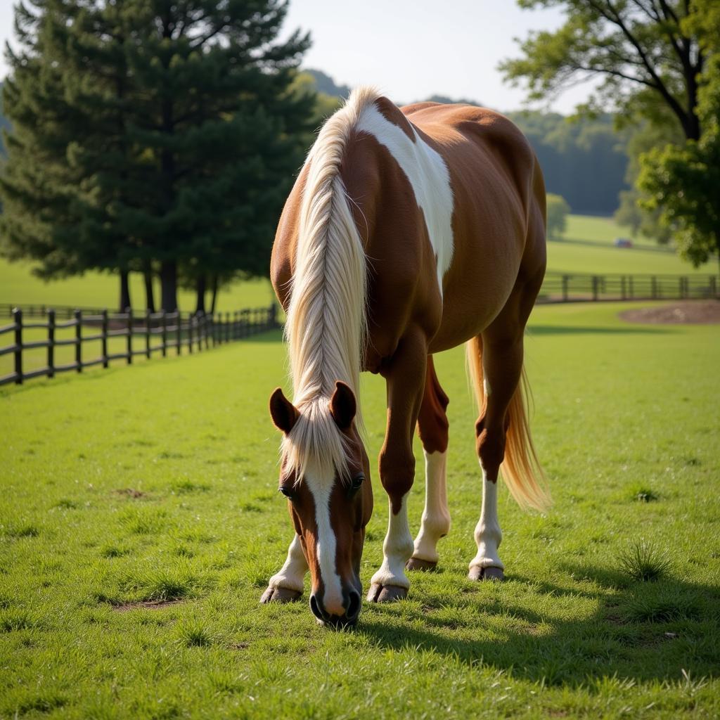 Hendersonville Horse with Healthy Hoof in Pasture