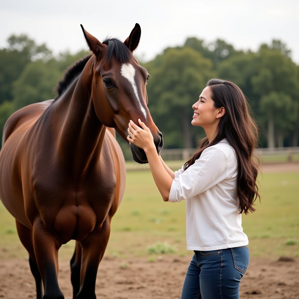 Horse and Owner in Texas