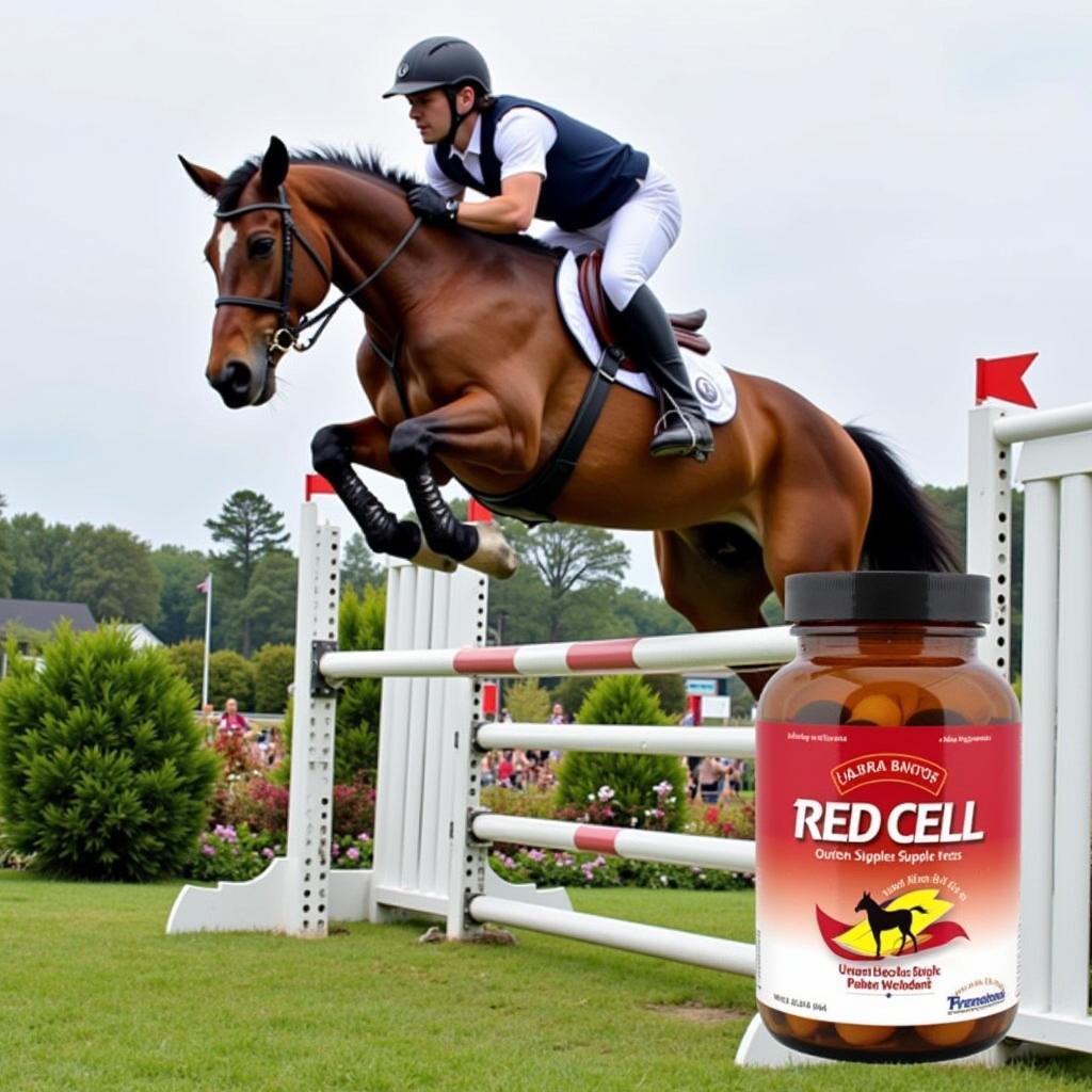 Horse athlete enhanced performance with Red Cell