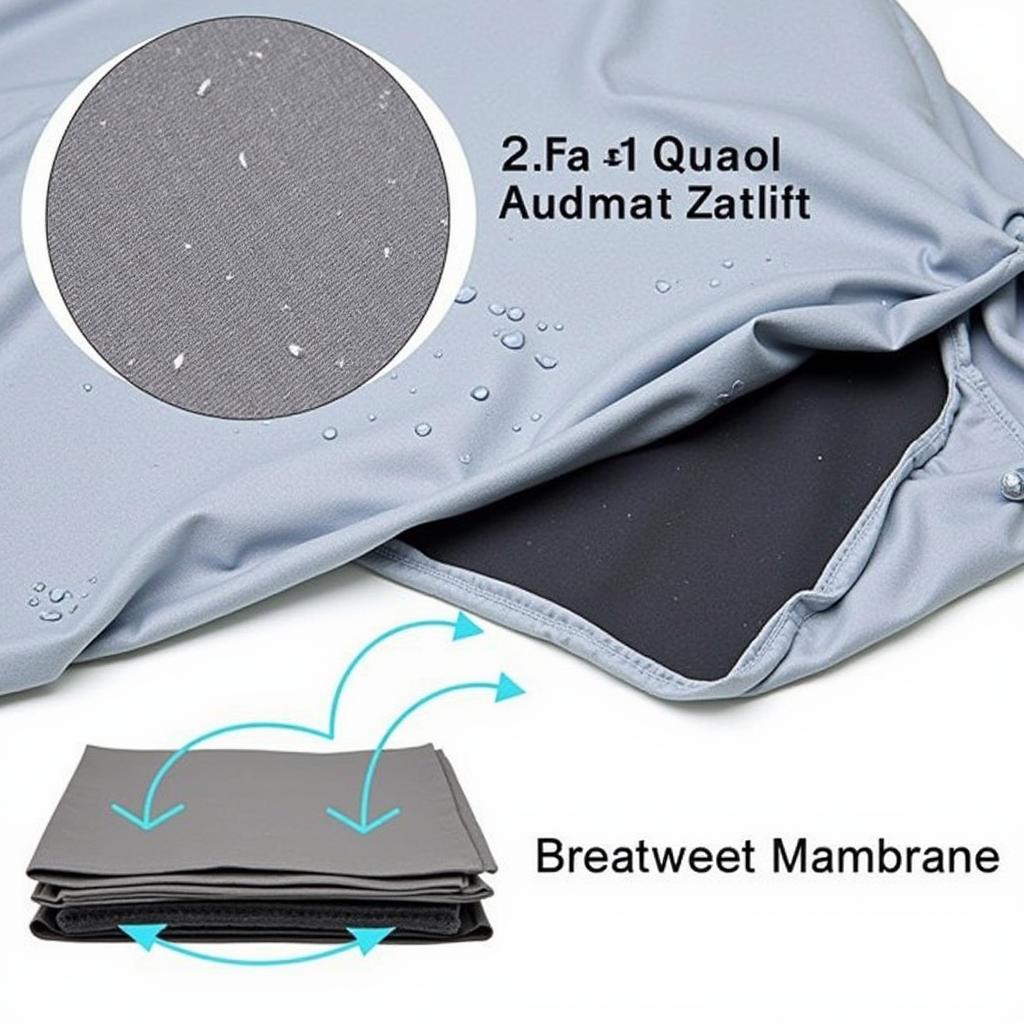 Close-up of a winter turnout blanket showing waterproof and breathable fabric.