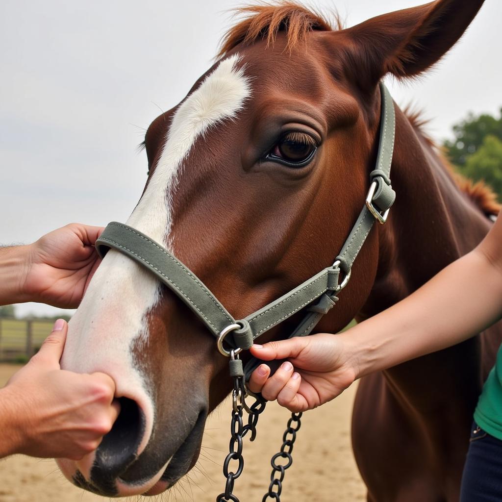 Properly Fitting a Horse Chain Halter