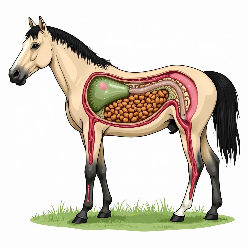 Diagram of Horse Digestive System