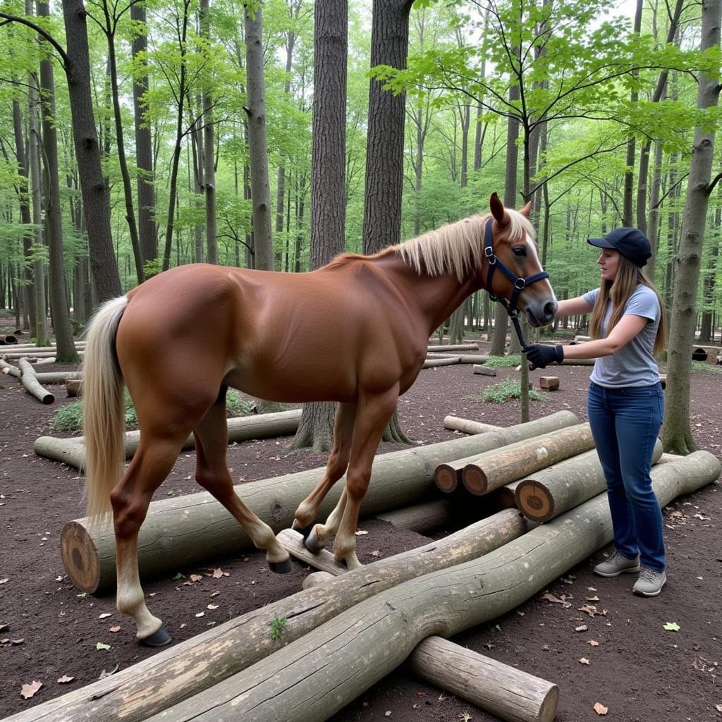 Training a Horse for Forestry Work