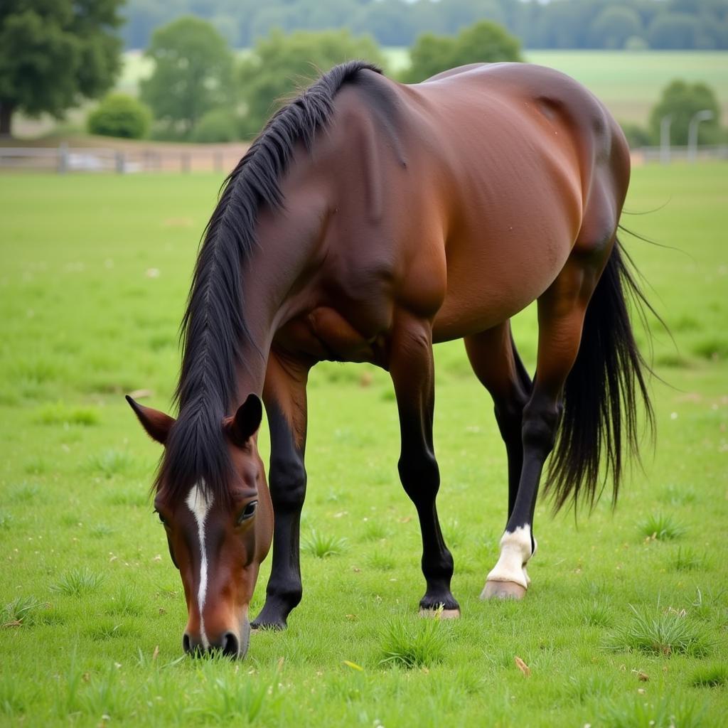 Horse Grazing in a Field: Natural Immunity