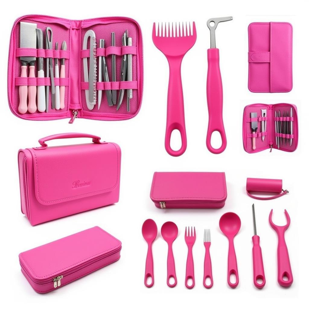 Different Types of Pink Horse Grooming Kits