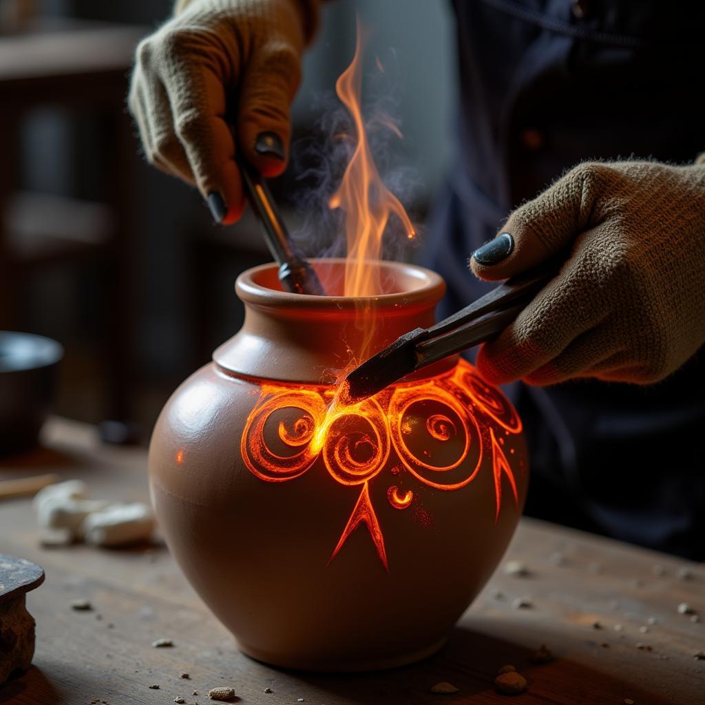 Creating a Horse Hair Pottery Vase