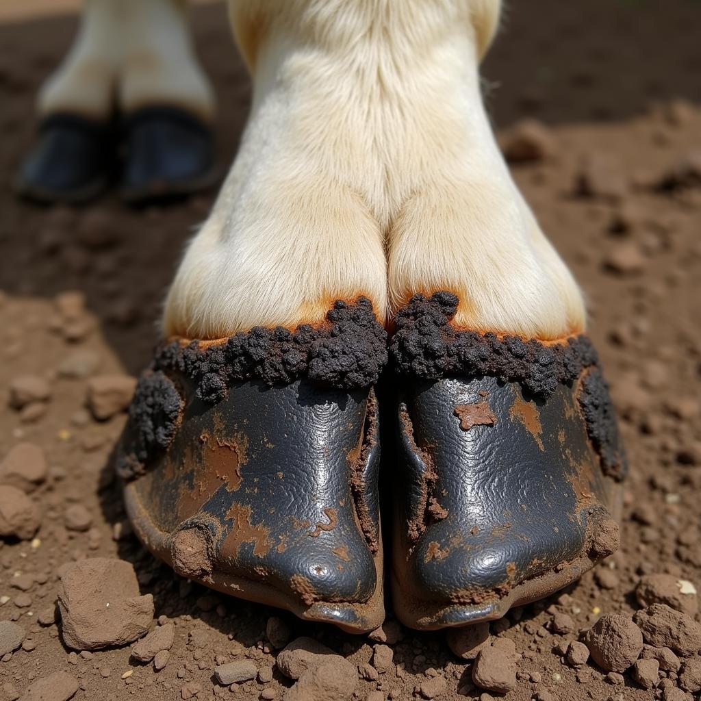 Horse Hoof with Thrush Infection