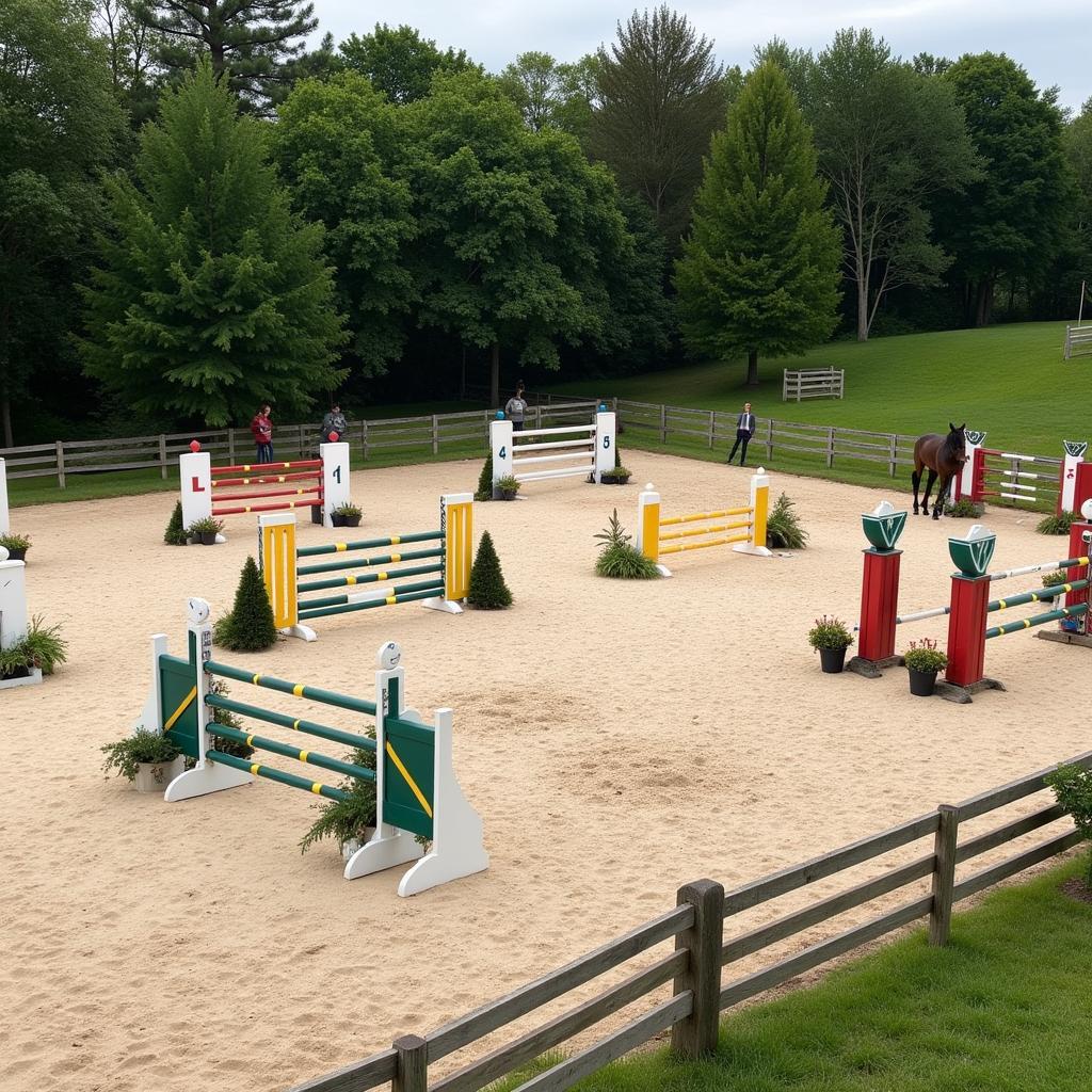 Setting Up a Horse Jump Course