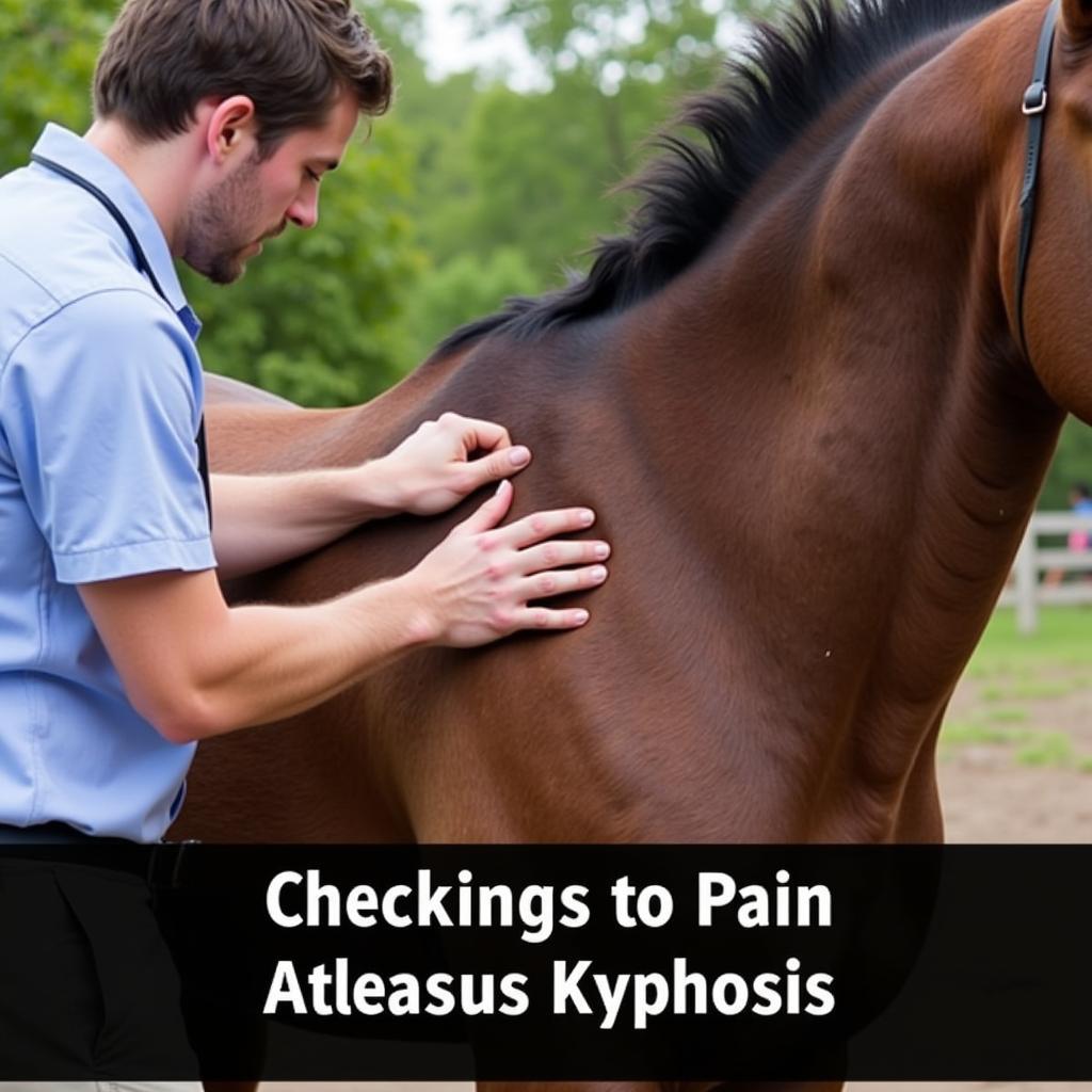 Veterinarian Examining a Horse for Kyphosis