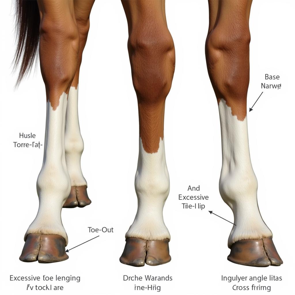 Horse leg conformation and shoeing