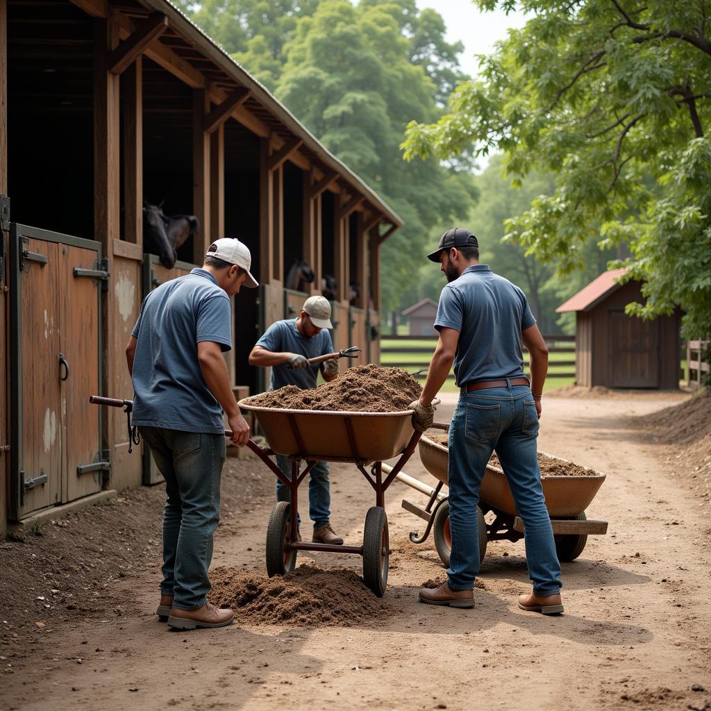 Horse Manure Removal Services in Action