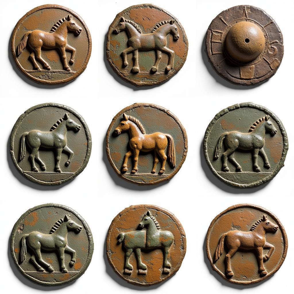 Ancient Cavalry Horse Medallions