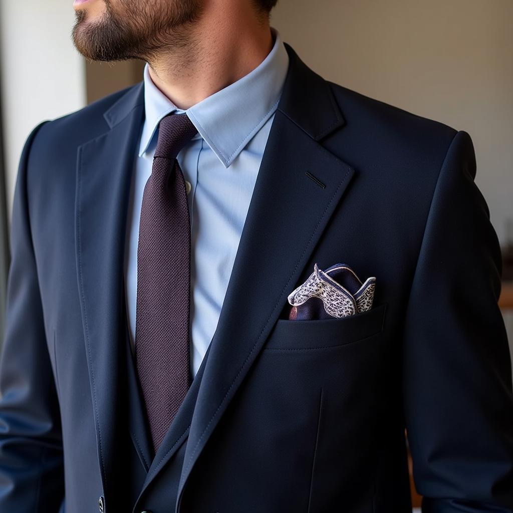 Horse Pocket Square with Suit