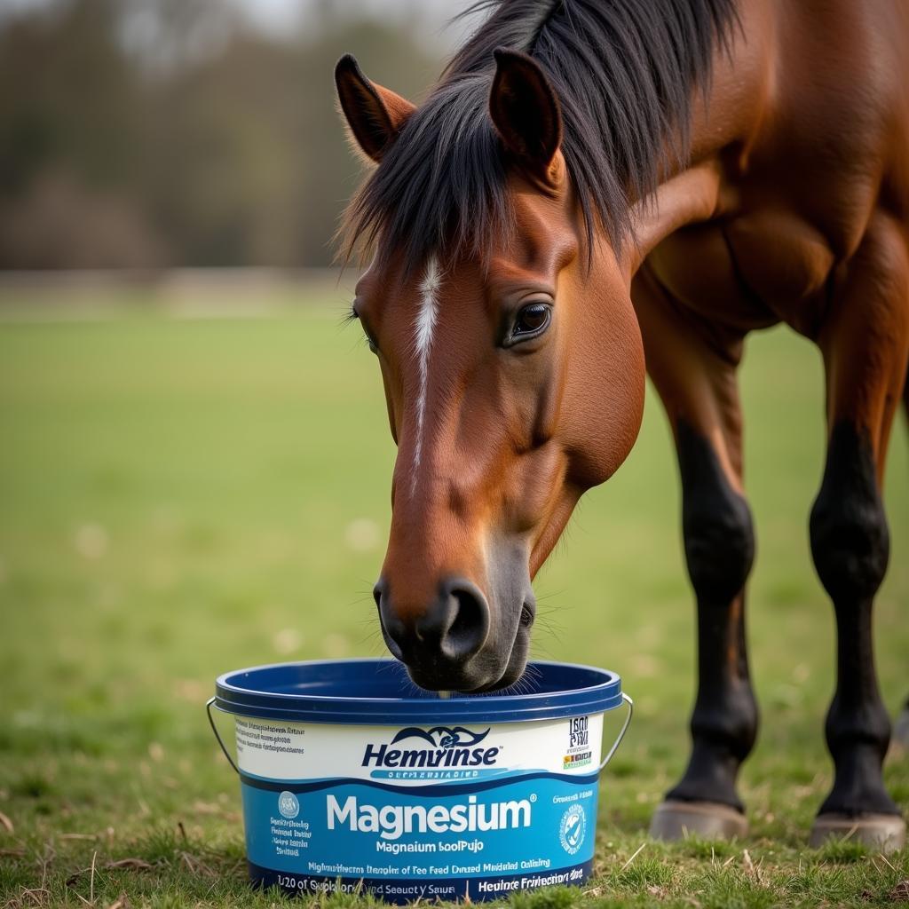 Horse Receiving Magnesium Supplement