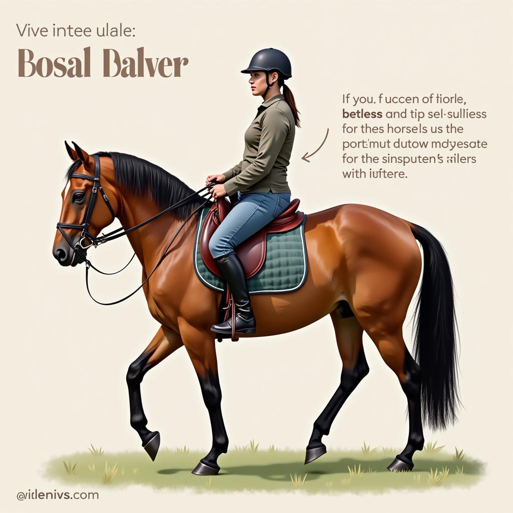 Horse and Rider Using a Bosal