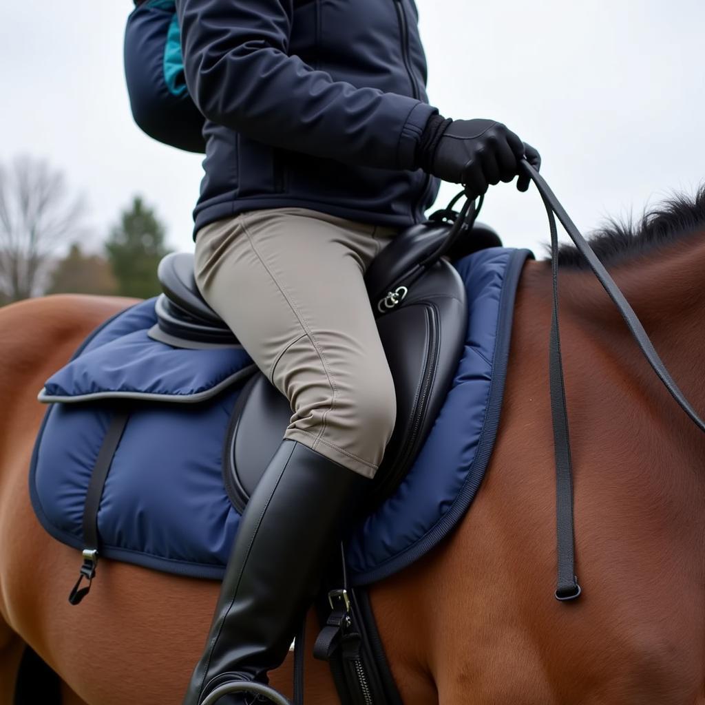 Horse Rider Wearing an Air Vest