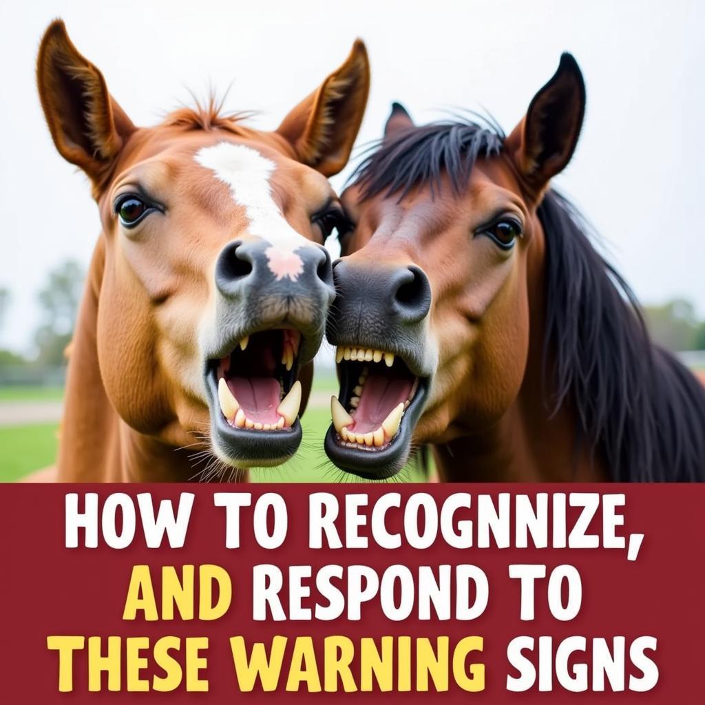 Horse Showing Teeth as a Sign of Aggression