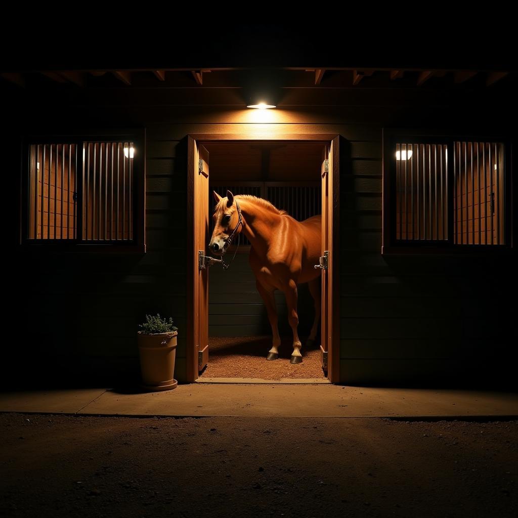 Safe and well-lit horse stalls are essential for preventing accidents and injuries.