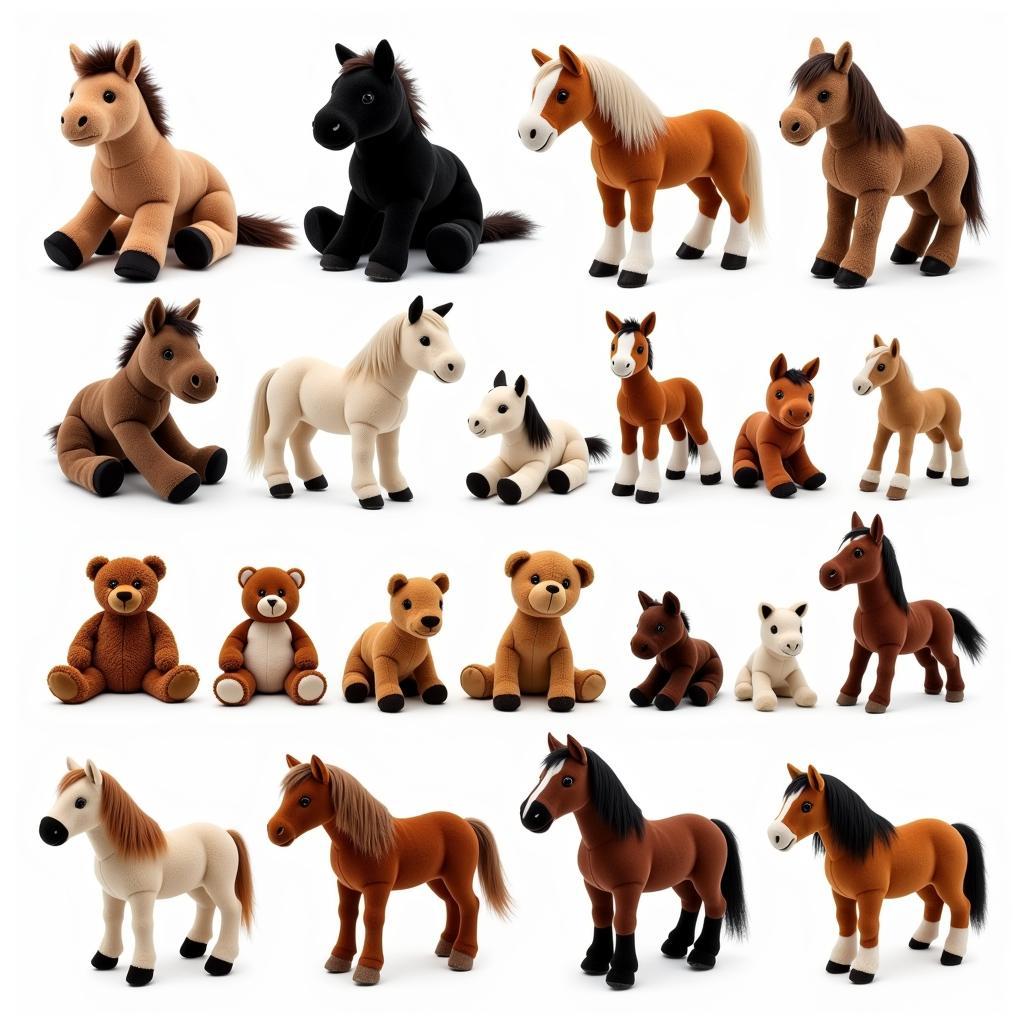 Variety of Horse Teddies