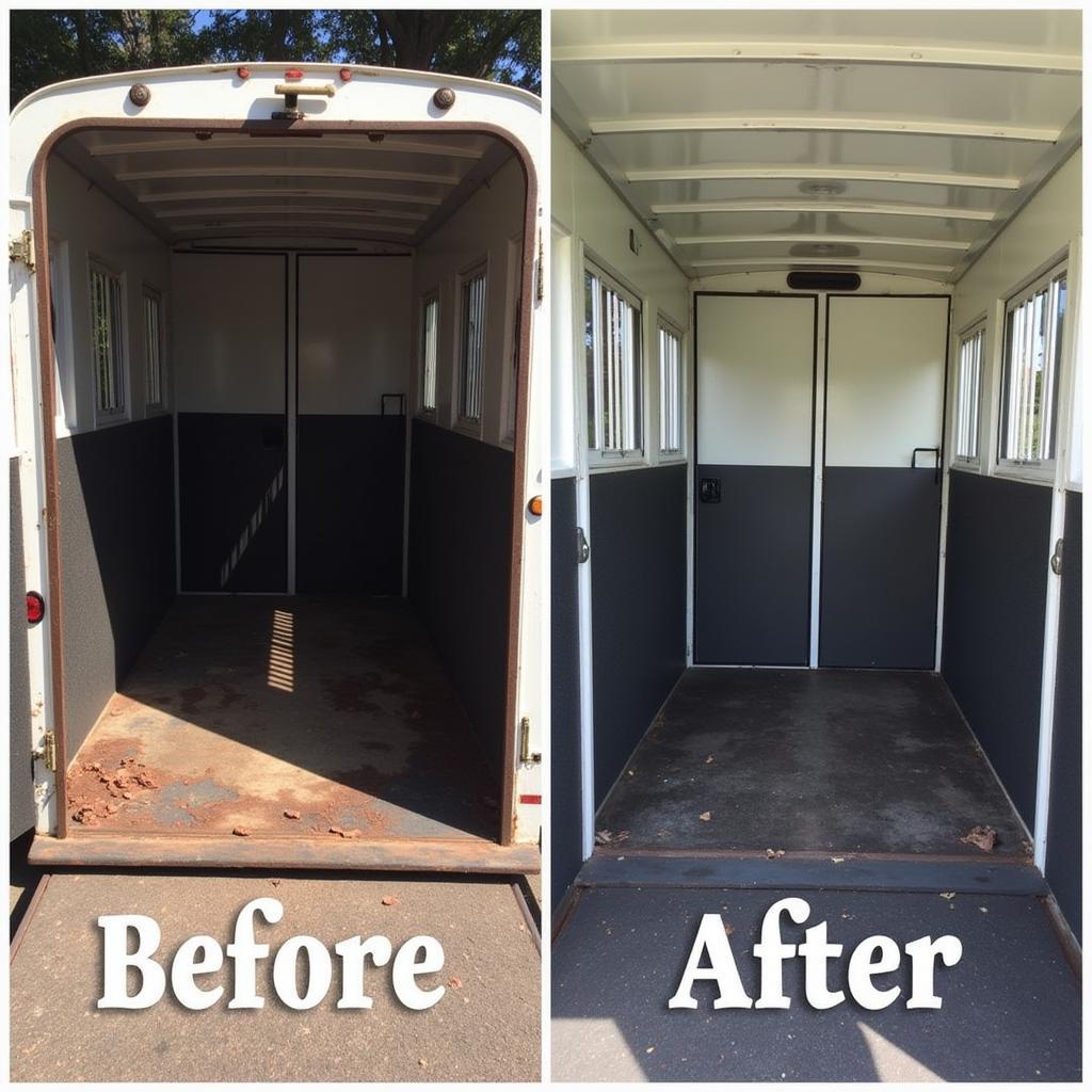 Horse Trailer Restoration Before and After Photos