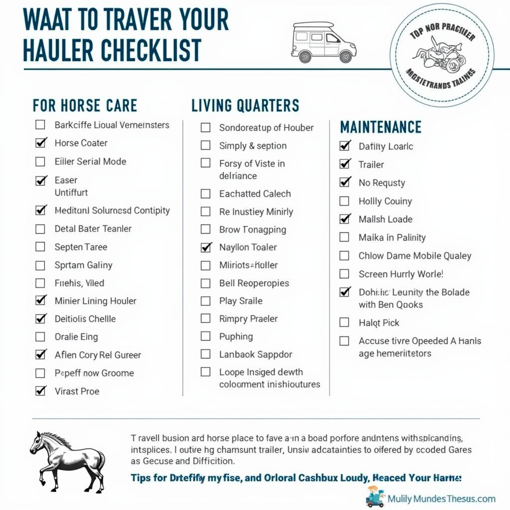 Essential Travel Checklist for Horse Trailer Toy Haulers