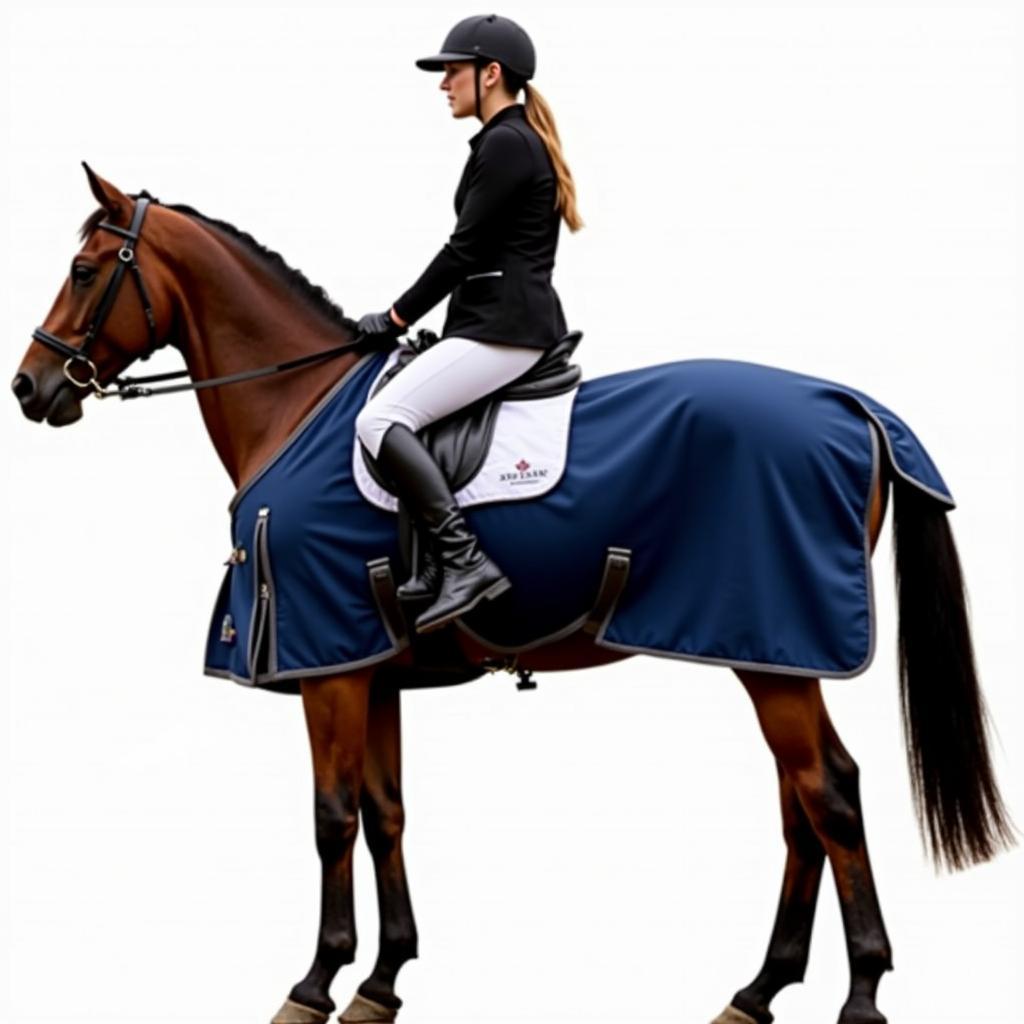 Horse Wearing a Fleece Quarter Sheet