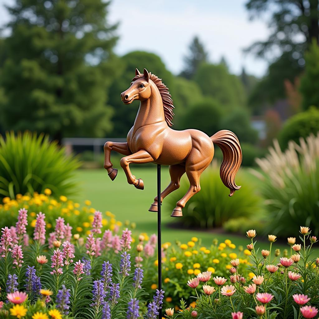 Ideal Garden Placement for a Horse Wind Spinner