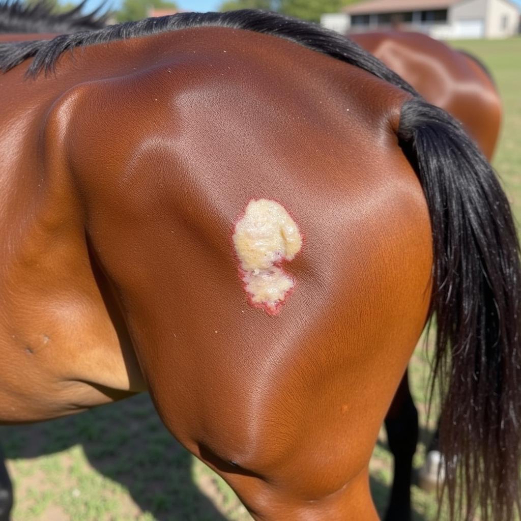 Horse with Healthy Skin after Silver Honey Treatment