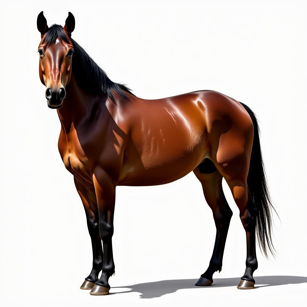 Horse with Shiny Coat After MSM Supplementation